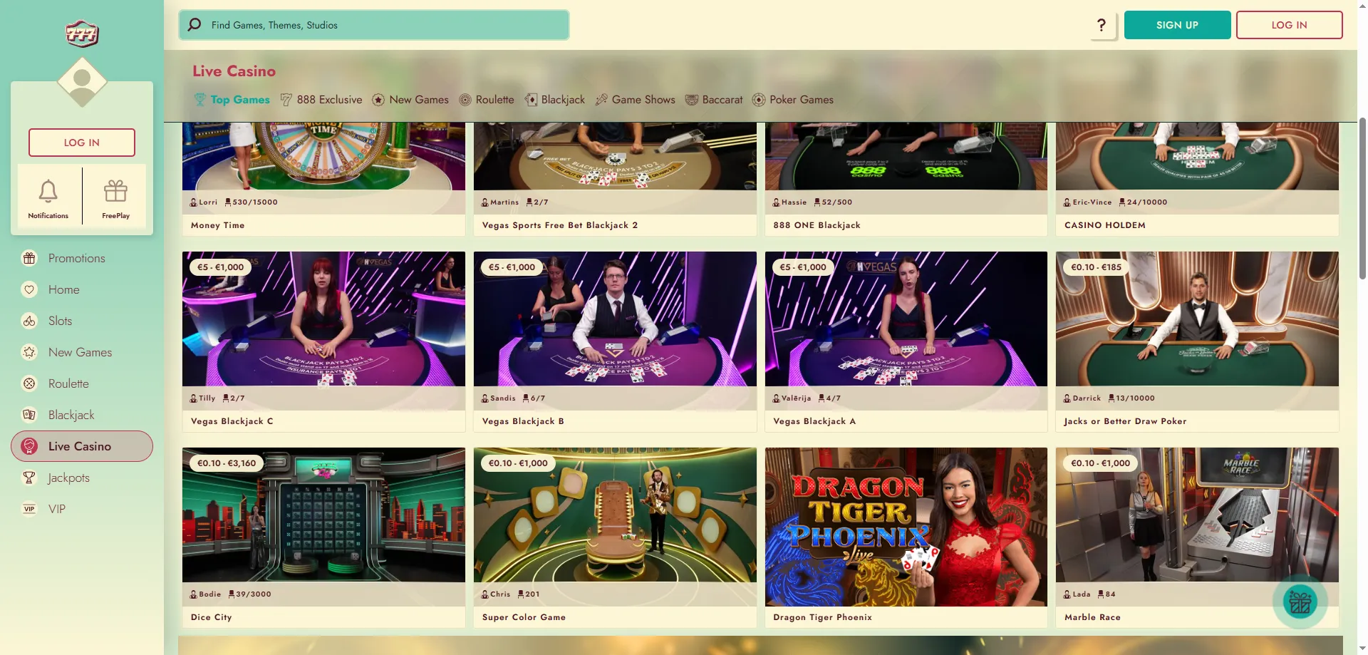 777 Casino live dealer games — real-time tables with professional dealers