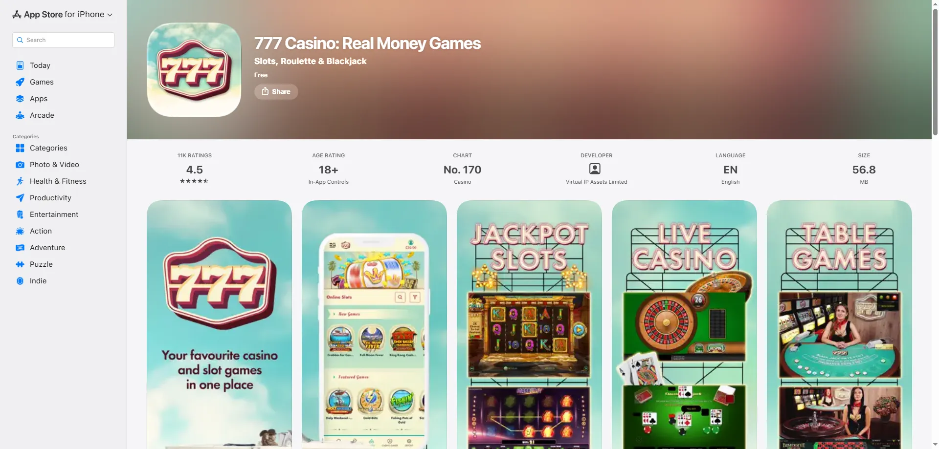 777 Casino slots — real money slot games online 2026